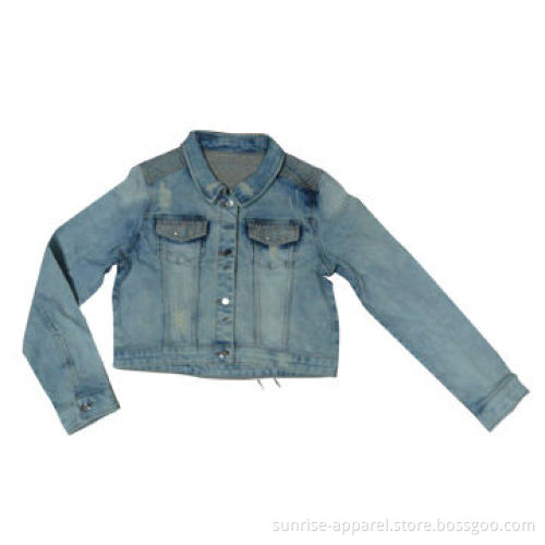 Women's denim blouses, embroidering and distressed
